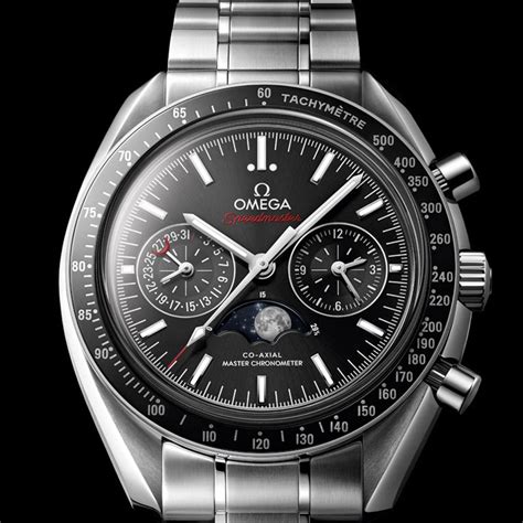 omega speedmaster moonphase black|omega speedmaster moonwatch for sale.